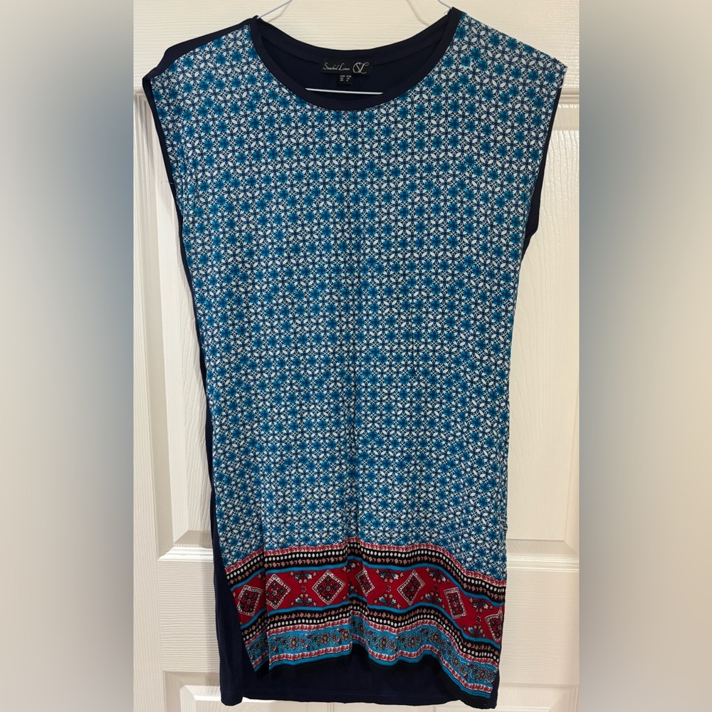 Blue Patterned Shirt/Dress